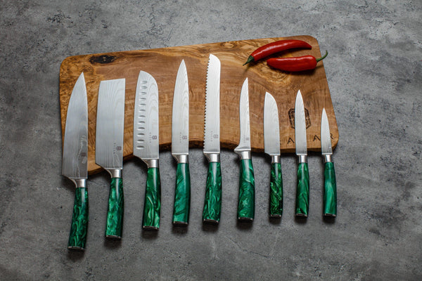 Phantom series - Emerald 9 piece Chefs bundle - Razarknives