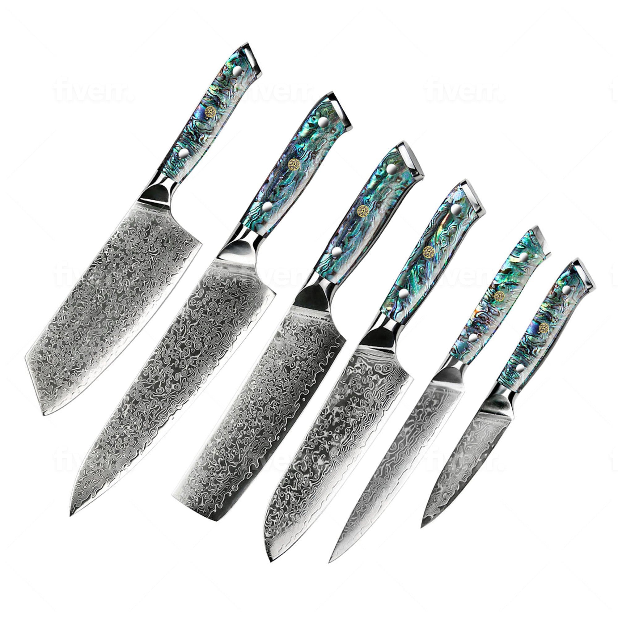 Chef's Knives 5 pcs Set And Transportation Case Wasabi DM-0781EU67